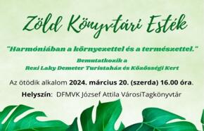 Zöld Könyvtári Esték 2024.02.