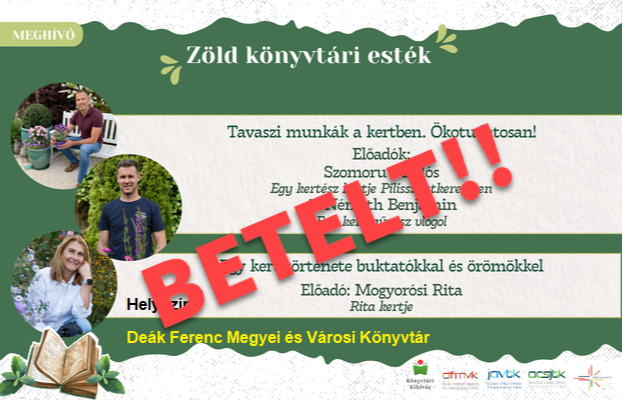 Zöld Könyvtári Esték 2026.01. Zöld Könyvtári Esték 2026.01.