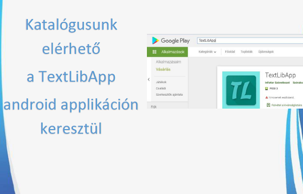 Katalógusunk elérhető a TextLibApp applikáción keresztül