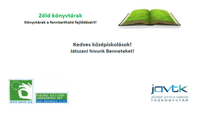 Zöld könyvtárak - feladatok középiskolásoknak Zöld könyvtárak - feladatok középiskolásoknak